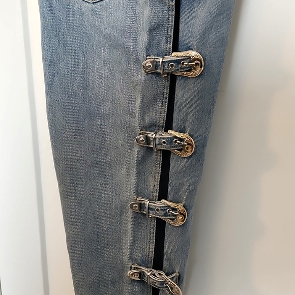 NWT TOPSHOP buckled leg mom jean - Picture 5 of 11